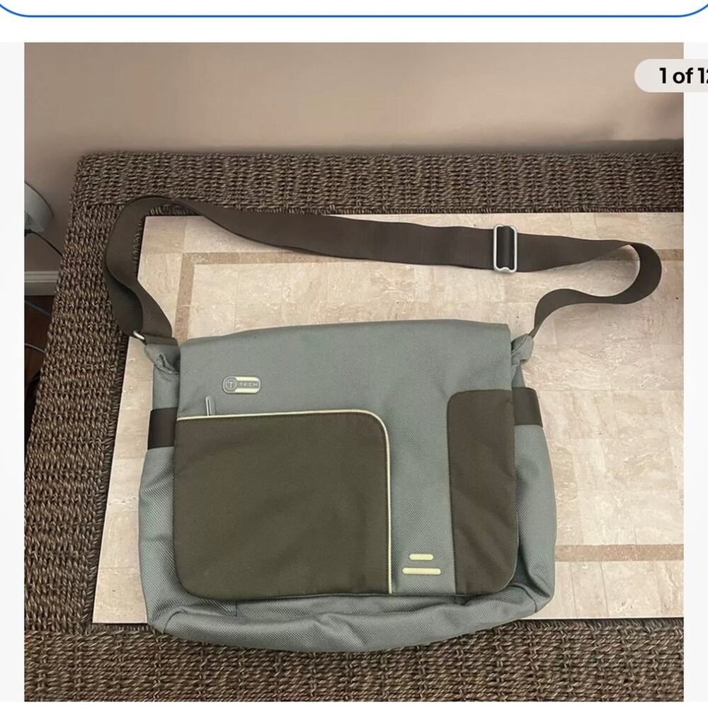 Tumi Tech nylon messenger bag. 14 x 12